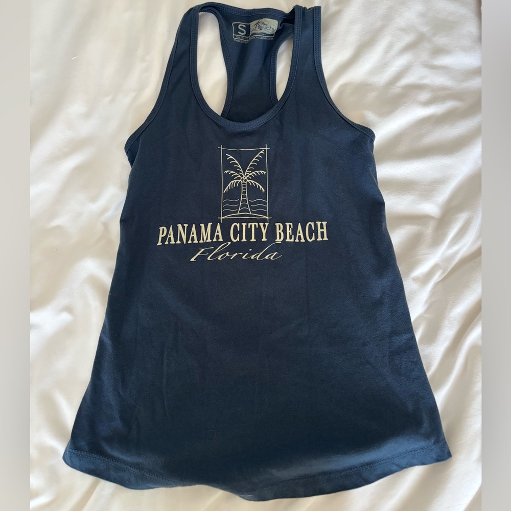 Panama City Beach Navy Tank Top